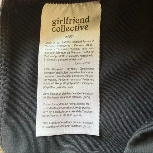 NWT Girlfriend Collective Black Compressive Pocket Legging #2024 (XS) - Picture 6 of 6